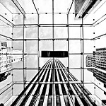 A skyscraper's glass ceiling